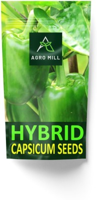 AGRO MILL HYBRID F1 PREMIUM QUALITY CAPSICUM/SHIMLA MIRCH FOR HOME KITCHEN GARDEN Seed(30 per packet)