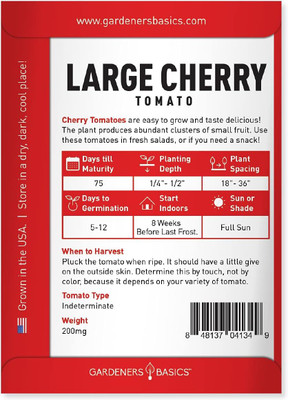 Qualtivate PUA5-A Heirloom Non-GMO Red Cherry Tomato Seed(300 per packet)