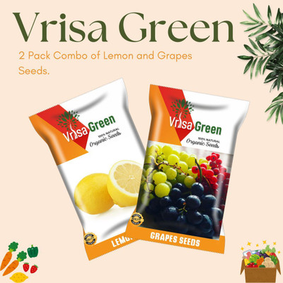 Vrisa Green Nature’s Power Pack: Lemon & Grape Seeds Combo Seed(50 per packet)
