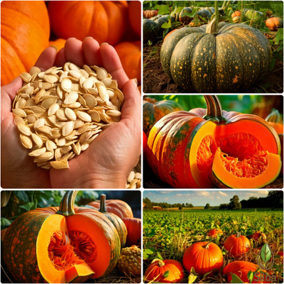 Silba Pumpkin Seeds, kaddu Bij, Kumra Bij, Squash Seeds Seed(52 per packet)