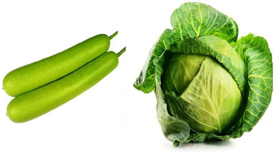 CYBEXIS Combo of Cabbage and Bottle Gourd Long Seed(10 g)