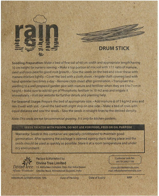 WILLVINE Drumstick Drum Stick Moringa Seeds-[50 Seeds] Seed(50 per packet)