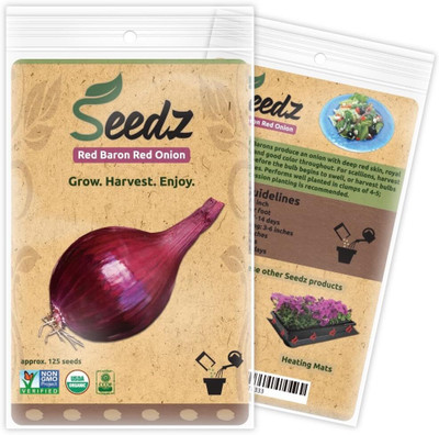 Qualtivate HUA-7A Red Baron Onion Seeds Seed(500 per packet)