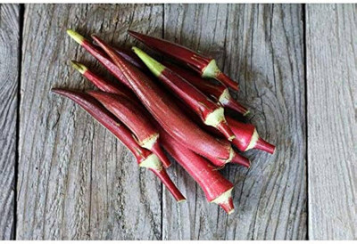 BDSresolve Red bhindi seeds hybrid/ladies finger seeds 27 Seed(27 per packet)