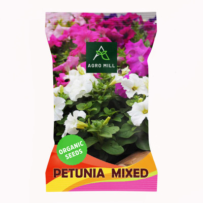 AGRO MILL PETUNIA MULTIFLORA MIXED PREMIUM QUALITY FLOWER Seed(50 per packet)
