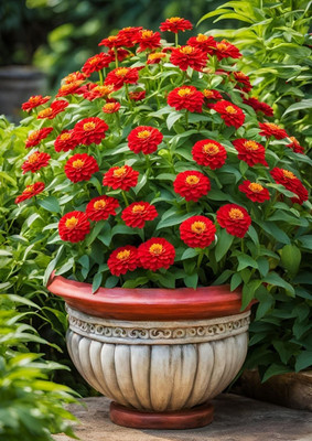 SeedsVally mix Seeds Of zinnia For your Home Gardening Seed(50 per packet)