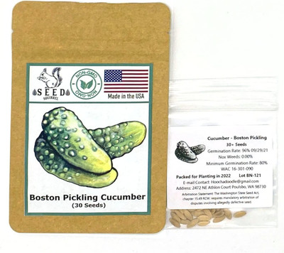 VibeX ® VLR-637 Boston Pickling Cucumber Value Packet Seed(200 per packet)