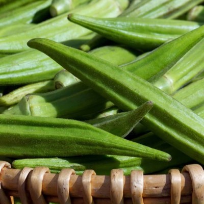 AloGardening Ladies Finger-Bhindi- Okra Hybrid Vegetable Seeds Seed(10 g)