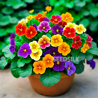 Seedsilk Pansy Flower Multicolour Seed(50 per packet)