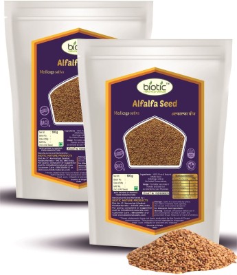 biotic Alfalfa Seeds for Sprouting - Lucerne Grass Seeds - 200gm Seed(200 g)