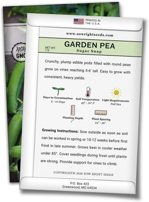 VibeX ® VLR-8 Sugar Snap Pea Seeds Seed(50 per packet)