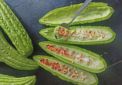 VibeX LX-47 - Bitter Gourd Non-GMO Bittermelon - (900 Seeds) Seed(900 per packet)