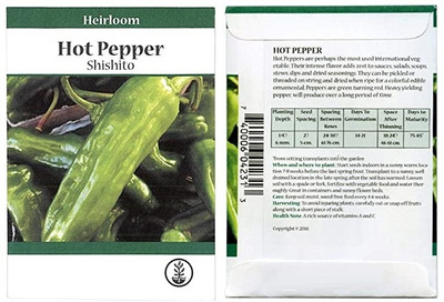 CYBEXIS Herb Garden Seed Collection:Shishito Pepper600 Seeds Seed(600 per packet)