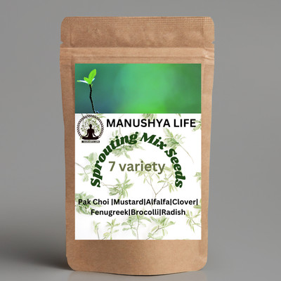 manushya life 7 Variety of Sprouting Seeds Mix Seed(400 g)