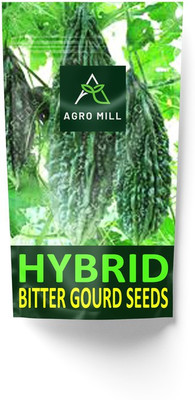 AGRO MILL HYBRID F1 PREMIUM QUALITY BITTER GOURD/KARELA SEEDS FOR HOME KITCHEN GARDEN Seed(15 per packet)