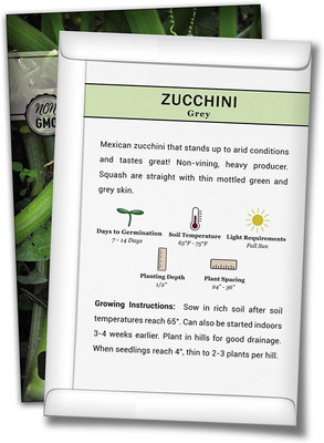 WILLVINE ® Grey Zucchini Seeds Seed(2500 per packet)
