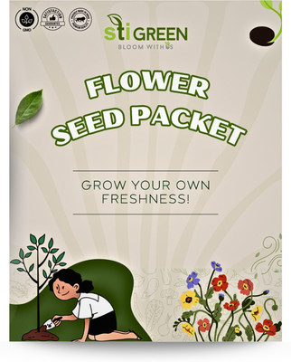 STI GREEN Combo Pack of 10 Flower Seeds (W) Seed(1 per packet)