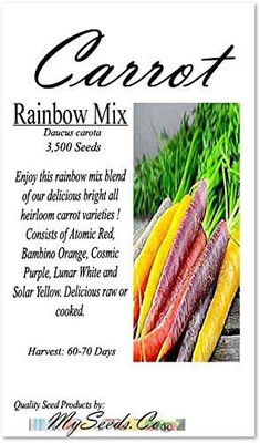 CYBEXIS ATS-67 - Rainbow Mix Carrot - (750 Seeds) Seed(750 per packet)