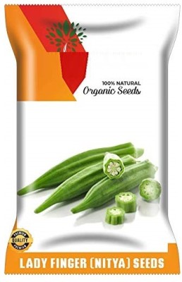 KNESSiN Vegetable Seeds Okra Shivani Seed(150 per packet)