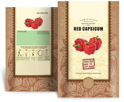 CYBEXIS VVI-89 - Hybrid Red Capsicum - (1350 Seeds) Seed(1350 per packet)