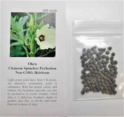 Qualtivate NDIR-511 Clemson Spineless Perfection Okra Seeds Seed(100 per packet)