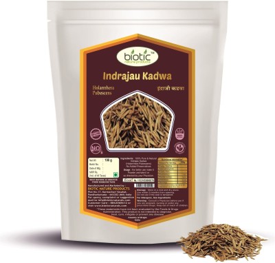 biotic Indrajau Kadwa Seeds (Holarrhena Pubescens) Indrajao - Indrajav Seeds - 100g Seed(100 per packet)