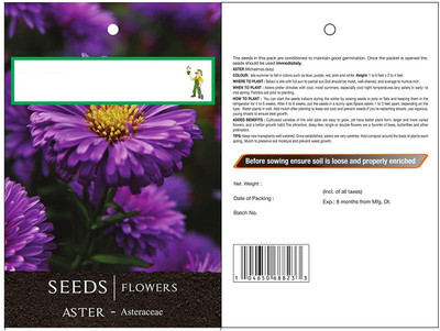 CYBEXIS Hybrid Aster Mixed Flower Seeds Seed(50 per packet)