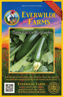 VibeX VVI-4 - Green Zucchini Summer Squash - (675 Seeds) Seed(675 per packet)