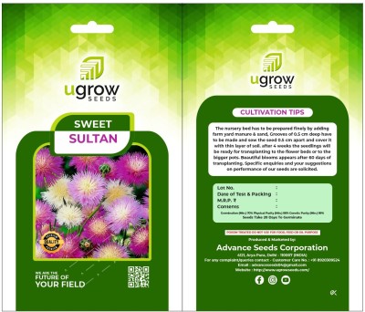 agri max gardens AGRIMAX GARDENS SWEET SULTAN ROYAL MIX: EXQUISITE FLOWER SEEDS & PLANT Seed(40 per packet)