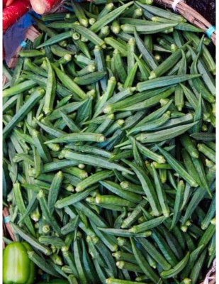 greenfarm NVC- Long Okra Seeds/ Bhindi Seeds, Best Quality, 110 X Seeds, kmb12 Seed(110 per packet)