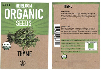 Biosnyg English Thyme Seed(250 per packet)