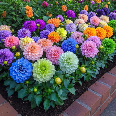DEYS AGRO ™ F1 Hybrid Dalia flower seeds mix seeds dahlia Plant seeds Seed(43 per packet)