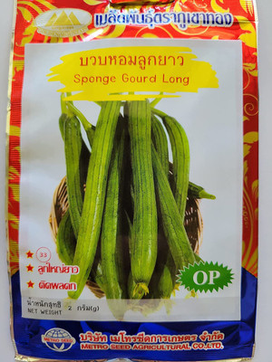 CYBEXIS GBPUT-44 - Sponge Gourd Non-GMO - (300 Seeds) Seed(300 per packet)