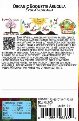 Qualtivate HUA-132 Rocket Arugula Seeds Seed(500 per packet)