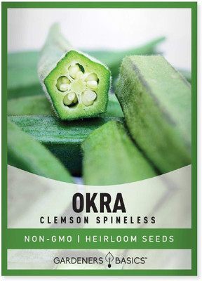 Qualtivate NDIR-460 Okra Seeds for Planting - Clemson Spinless Seed(100 per packet)