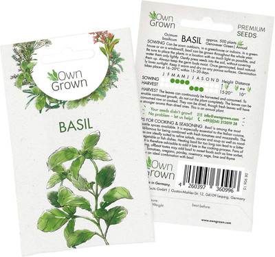 WILLVINE Basil Seeds (Ocimum basilicum), Basil Seeds for Planting-[400 Seeds] Seed(400 per packet)