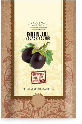 CYBEXIS ATS-67 - Round Black Brinjal Vegetable - (1350 Seeds) Seed(1350 per packet)