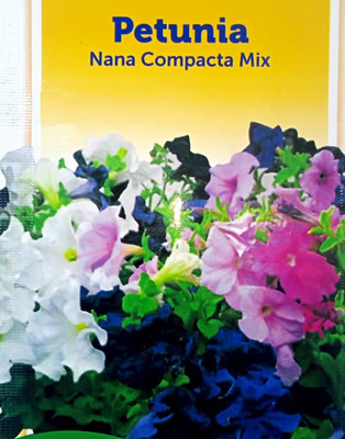 KRASHAK Petunia Nana Compact Mixed Color Seed(2 per packet)
