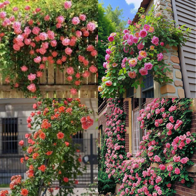 ibains Elegant Climbing Rose Flower Seeds For Home no of seeds 25 Seed(25 per packet)