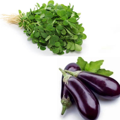 Garden Basket Methi Begun pack of 2 Seed(100 g)