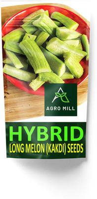AGRO MILL HYBRID F1 PREMIUM QUALITY LONG MELON/KAKDI/KHEERA/CUCUMBER FOR KITCHEN GARDEN Seed(30 per packet)