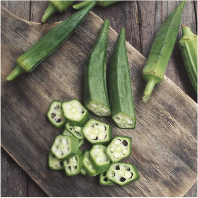 Qualtivate RES-3A Emerald Okra Seeds Seed(350 per packet)