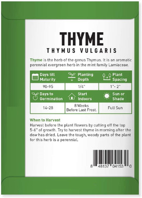 CYBEXIS NDIR-68 - Thyme for Planting - (1350 Seeds) Seed(1350 per packet)