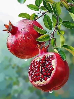 MOONQULTY Pomegranate(Bedana), Anār, Nar Fruit Plant Seed(53 per packet)
