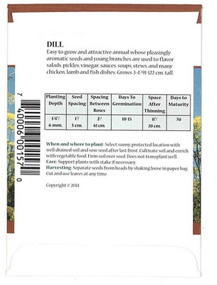 Biosnyg Mammoth Long Island Dill Herb Garden Seeds Seed(500 per packet)