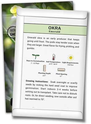 Biosnyg XCO-8 Emerald Okra Seed-[800 Seeds] Seed(800 per packet)
