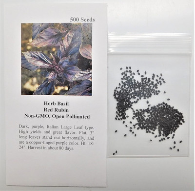 Qualtivate XLR-3 Basil Red Rubin Seeds Seed(1000 per packet)