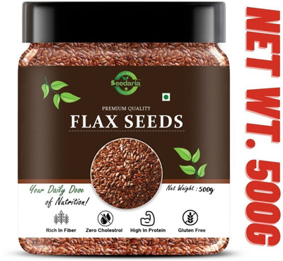 SEEDARIA Flax seeds for Hair growth | Alsi seed | Rich in Omega3 Brown flax seeds Seed(500 g)