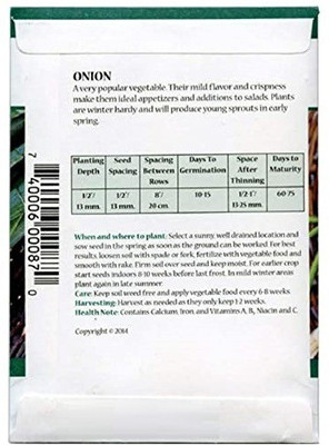 CYBEXIS Herb Garden Seed Collection:Tokyo Long White Bunching Onion2000 Seeds Seed(2000 per packet)