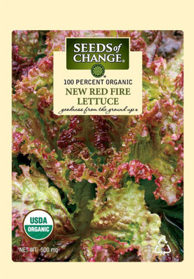 CYBEXIS XLL-35 - Certified Organic New Red Fire Red Leaf Lettuce - (1350 Seeds) Seed(1350 per packet)